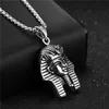 Antique Egyptian Pharaoh Tutankhamun pendant New Arrival 316 Stainless steel Religious Silver Gold charm necklace Egypt jewelry for men women