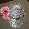 perles en cristal élégantes rondes de ruban de couleur perle de bougeoir de lumière de thé, petit bougeoir pour le fournisseur de pièce maîtresse de mariage