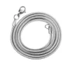 2mm 50cm 60cm Fashion 316L Stainless Steel Mens Snake Necklaces HipHop Women Gold Silver Simple Snake Chain Necklace Jewelry Wholesale Price