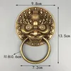 Chinesischer Folk Feng Shui Altbronze Kupfer Foo Fu Hund Löwenkopf Türklopfer