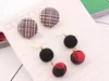 new hot Style Button ear studs female temperament Korean ring cloth art ball ball jointed button long earrings jewelry fashion classic exqui