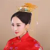 Chinese bride headdress costume jewelry hair comb Coronet flow