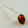 Colorful Skull Smoking Pipes Coiled Glass Pipe Pyrex Glass Oil Glass Burner Pipe For Smoke Accessories Spoon Pipe Tobacco SW16