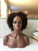 Kısa Kinky Kıvırcık Bob Tam Dantel Peruk İnsan Saç Peruk Siyah Kadınlar Için Brezilyalı Saç Peruk