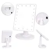 Portable 22 LED Cosmetic Mirror 360 Degree Swivel Women Makeup Mirror With Touch Screen Adjustable Rectangular Shape Glass