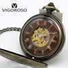 Orologio da taschino meccanico a carica manuale da uomo, orologio da taschino meccanico da uomo, quadrante in legno freddo Steampunk, orologio da taschino vintage scheletro, regali