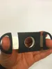 Svart dubbel Guillotine Cigar Cutter Hole Diameter Rostfritt stål Dubbelblad Cigarrklippare Rökning Tillbehör AC022