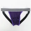 Mens sexiga jockstrap luftiga ögat fashional sport trosor g2435 främre påse jocks rems tillbaka