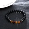 2 pièces/ensemble mat noir perle Bracelet ensemble femmes hommes mode chanceux bouddha prière perles Bracelets Couple bijoux accessoires cadeau Kimter-D418S Z