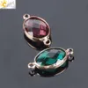 CSJA Shiny Murano Facet Glas Losse Bead Crystal Beads Voor DIY Handgemaakte Sieraden Maken Craft Multicolor Connector Pendant Groothandel E879