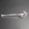 tuyau de brûleur d'huile de verre tuyau de fumer 100 mm grand pyrex épais épaisseur de tuyaux de combustion transparent pipe à la main