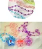 Led ljus upp tecknade pendlar halsband jul barn vuxna fest favoriserar kreativa ljusa glöd halsband akryl lanyard present