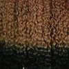 Ombre tejp i mänskliga hårförlängningar Brasilianska Kinky Curly Hair 120pcs / Pack Förlängningar Cabello Natural Adhesivas 300g # 1b / 27