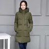 Kadın Sonbahar Kış Moda Ceket Kaban Kadın Uzun Parka Hood ile Temel Ceketler Casual Palto Kabanlar Coats