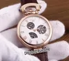 Nowy Bovet Amadeo Fleurier Pininfarina Sergio 40mm szwajcarski kwarcowy Daydate męski zegarek 18K żółte złoto biała tarcza skórzane zegarki sportowe A03b2