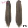 Walentynki Prezent Ponytail Claw Clip Włosy Rozszerzenie Długie Syntetyczne Włosy Rozszerzenia Pony Ogon 24 '' Prosty Klipsy syntetyczne w przedłużeniu włosów