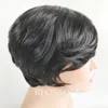 Celebrity Cheap Pixie Cut Umano Peruviano Nessuno Parrucca Glueless in pizzo Parrucca molto corta Nero naturale Micah gianneli Capelli per il nero W4267370