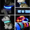 Нейлоновый ошейник для собак, светодиодный светильник, ночная защитная подсветка, мигающий светящийся в темноте ошейник для кошек, светодиодные ошейники для собак для маленьких собак