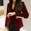Dosoma 2018 giacca di velluto cappotto abbigliamento da donna in stile doppio petto nero / rosso basic giacche cappotto femminile plus size marca