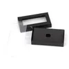 Mens Tie Box voor Gift Black Crocodile Pattern 14.2 * 7.6 * 3 cm Clear Window Stropdassen Display Boxen Party Accessoires ZA6084