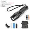 Big Promotion LED Flashlight 5 Modes 5000 Lumens Zoomable Ultra Bright CREE XM-L T6 LED Torch 18650 Battery + Charger