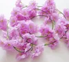 200 cm sakura cherry rotan bruiloft boog decoratie wijnstokken kunstbloemen thuis party decor zijde klimop muur opknoping garland krans Ga601