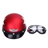 Capacete de motocicleta óculos de óculos de segurança de segurança de segurança de 5459cm com óculos de ciclismo Half capacete de capacete aberto capacete 4208966