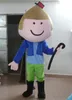 2018 Discount factory sale a thin boy mascot costume with a crutch for adult to wear