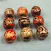 500pcs 12mm Wooden Beads Assorted Round Painted Pattern Barrel Wood Beads for Jewelry Making Bracelet Loose Spacer Charms Bead308C