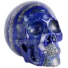 4 tums naturlig kristallskalle lazuli semi-ädel safir skelett huvud artificiell precision carving jade hantverk dekoration