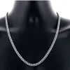 Groothandel 925 sterling effen zilveren kettingen ketting 4 mm 8-30 inch mannen mode kettingen sieraden mannelijke lange stalen neckless CHN132