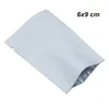 6x9 cm 200 PCS Branco Vácuo Selo de Calor Mylar Saco de Folha de Alumínio De Armazenamento De Alimentos Bolsa Mylar Heat Seal Pacotes de Amostra com entalhes para Café