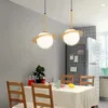 Moderne Simple Restaurant Bar lampes suspendues nordique créatif espace planète suspension lampe chambre chevet pendentif luminaire