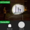 8000LUMEN Outdoor LED Tactical ficklampa T6L2 Ultra Bright Focus Zoom Torch med Batterymini Flashlight -laddare3797017