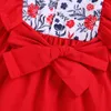 Filles De Noël Robe 2019 Nouveaux Enfants Bébé Vêtements De Fille Sans Manches Fleur À Volants Bowknot Rouge Bébé Robes De Filles De Noël Nouvel An Vêtements Pour Bébés