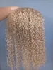 Brazylijska ludzka dziewicza Remy Kinky Curly Hair Bluft Blond Kolor Nieprocentowane dziecko miękkie podwójne przedłużanie się 100 g pakiet produ296y