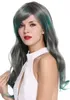 Ladies' Wig Noble Long Wavy Parting Gray Green Red Mix 6083-1102tbd