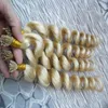 200pcs capovolgo l'estensione dei capelli umani biondi peruviani dell'onda allentata dei capelli 200g estensione dei capelli della cheratina pre legata sui fasci della capsula della cheratina