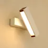 Modern LED Wall Lamps Nordic Study Bedroom Bedside Light Creative Bathroom Aisle Corridor Rotatable Iron Wall Sconce