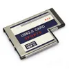 Freeshipping Hot 3 Port USB 3.0 Express Card 54mm PCMCIA Express Card do Laptopa Nowy