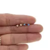 Różowy biały niebieski ognisty opal Stud 2.5mm Mini kamień Prong ustawienie pojedynczy kamień śliczny piękny 925 Sterling Silver kolczyk