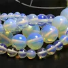 8mm gros pierre naturelle opale quartz perles rondes en vrac pour la fabrication de bijoux bracelet à bricoler soi-même collier 4 6 8 10 12 mm brin 15 ''