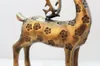 Christmas promotional home decor couples polyresin deer statue animal figure resin ornaments/crafts