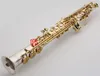 Professionell Yanagisawa SW037 B (B) Sopran Saxofon Brass Silver Plated Gold Key Musicais Instrumentos Sax munstycke