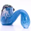 4.1 "Forma de cisne Tubería de fumar Hermoso Blue Goose Wholesale Spoon Pipes Bubbler de vidrio