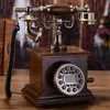 Antieke Europese massief houten telefoon retro fashion creatieve Amerikaanse huis Chinese klassieke hand crank vaste lijn