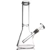 Hookahs 10.5" Classical Beaker Bong with ice-catcher Thickness Base Water Pipes for smoking Downstem Simple Glass Bongs