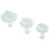 3pcs Plastic Rose Leaf Plunger Fondant Cake Mold Cookie Cutter Food grade plastic material, light and safe to use