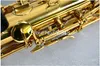 Jupiter JPS-547GL Straight Pipe B (b) Sopran Saxofon B Plant högkvalitativa musikinstrument Sax Guldpläterade Pearl Knappar med väska