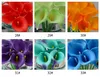DHL-freies Verschiffen 33 Farben PU Calla Lily Künstlicher Blumenstrauß Real Touch Party Hochzeitsdekorationen Gefälschte Blumen Home Decor 38 cm * 6 cm